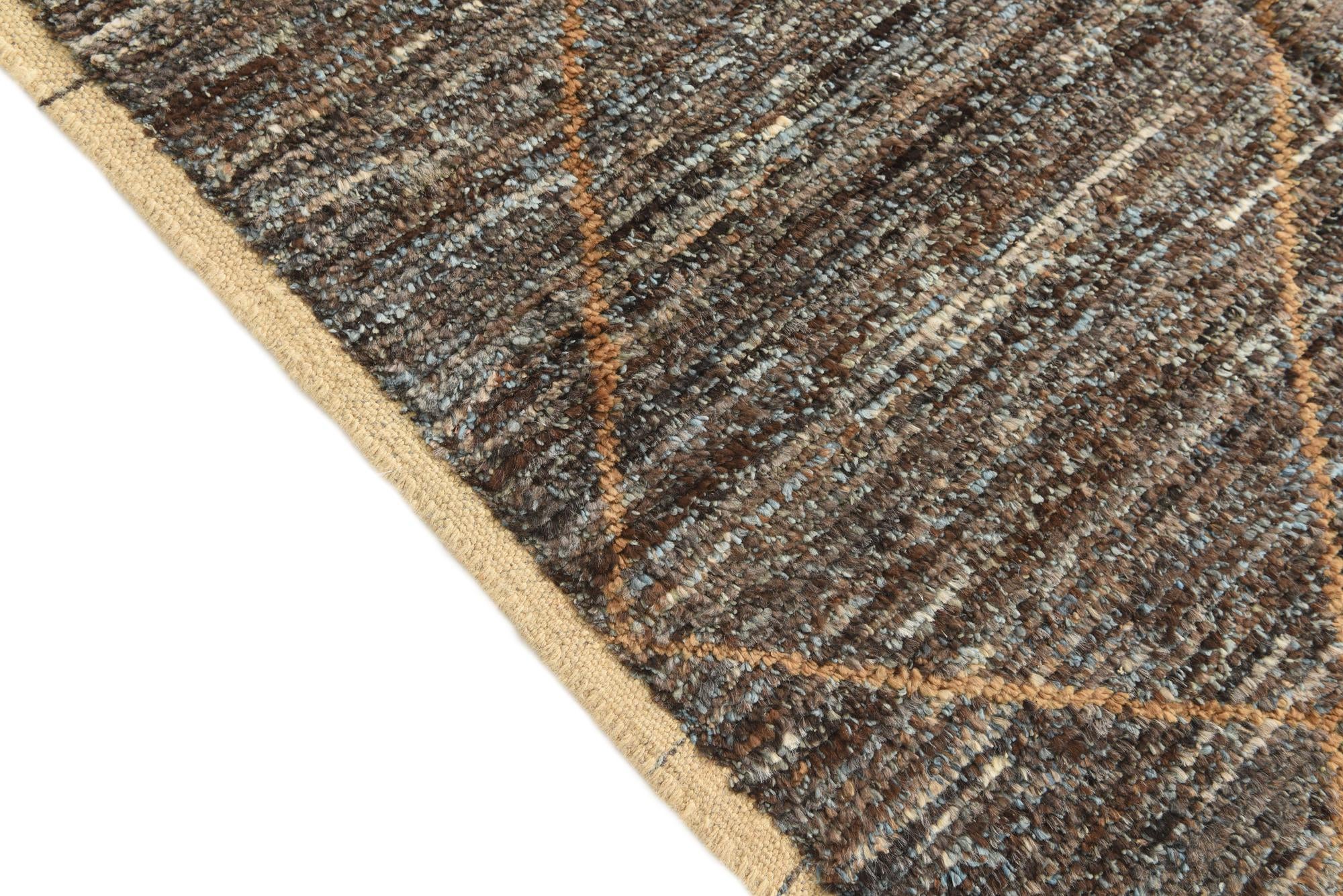 8' 1 x 10' 3 Hand Knotted Moroccan Wool Rug