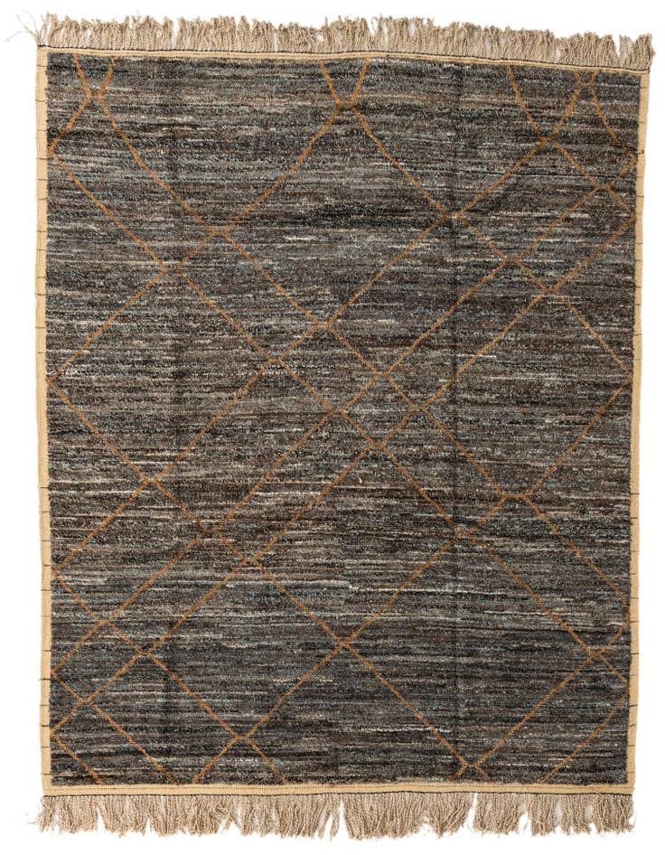 Detail image of 8' 1 x 10' 3 Hand Knotted Moroccan Wool Rug
