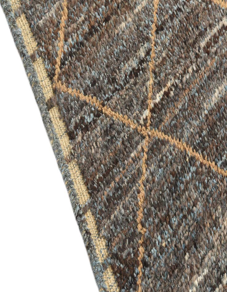 Detail image of 6' 3 x 9' 7  Hand Knotted Moroccan Wool Rug