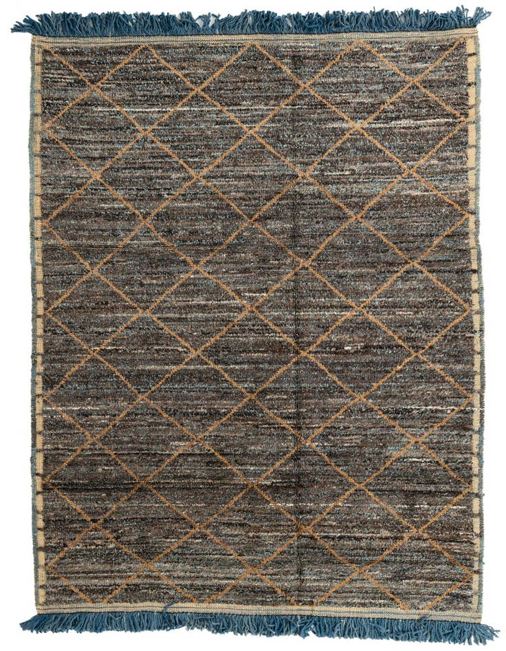 Detail image of 6' 3 x 9' 7 Hand Knotted Moroccan Wool Rug