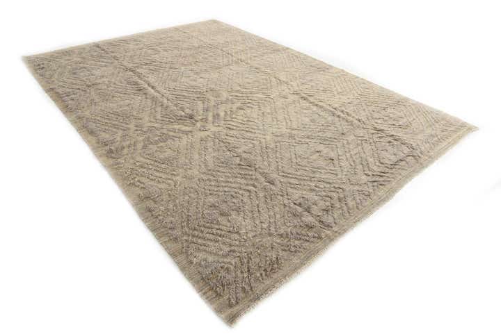 8' 10 x 12' 4 Hand Knotted Moroccan Wool Rug