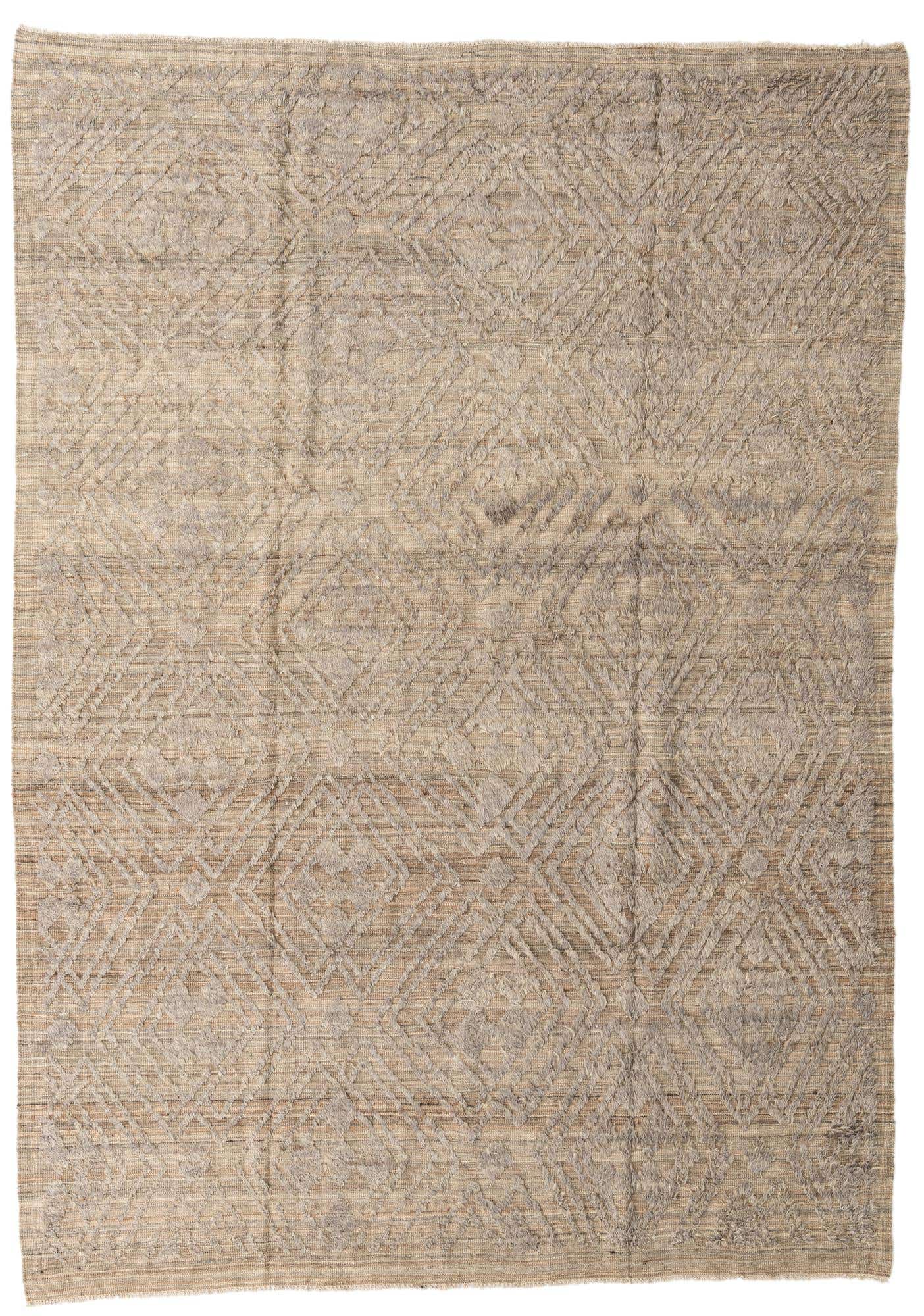 8' 10 x 12' 4 Hand Knotted Moroccan Wool Rug