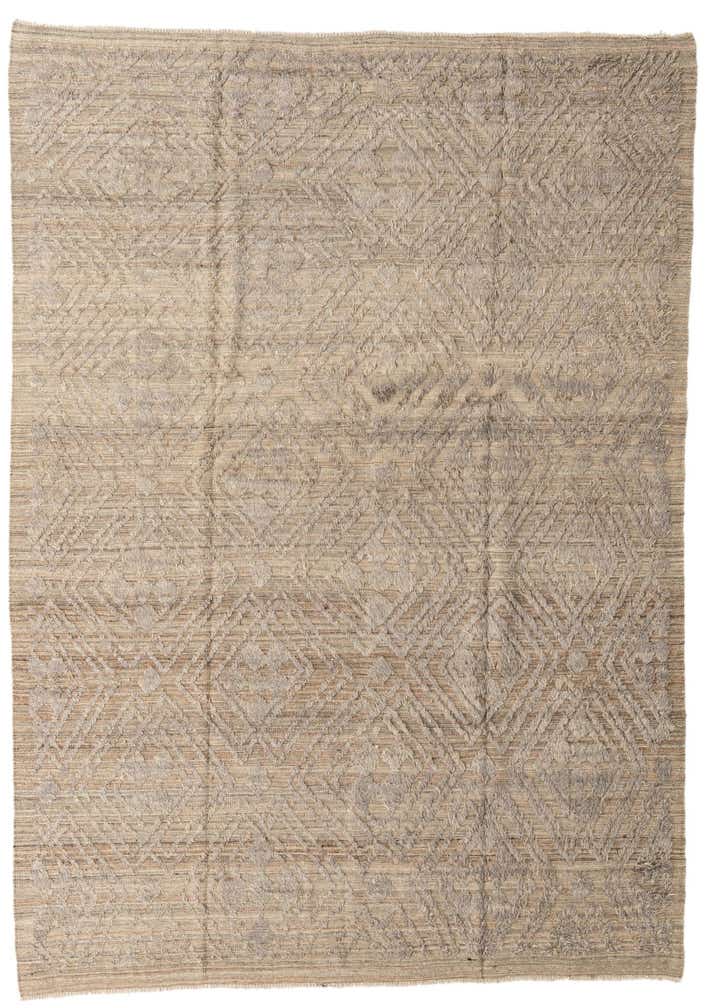 8' 10 x 12' 4 Hand Knotted Moroccan Wool Rug