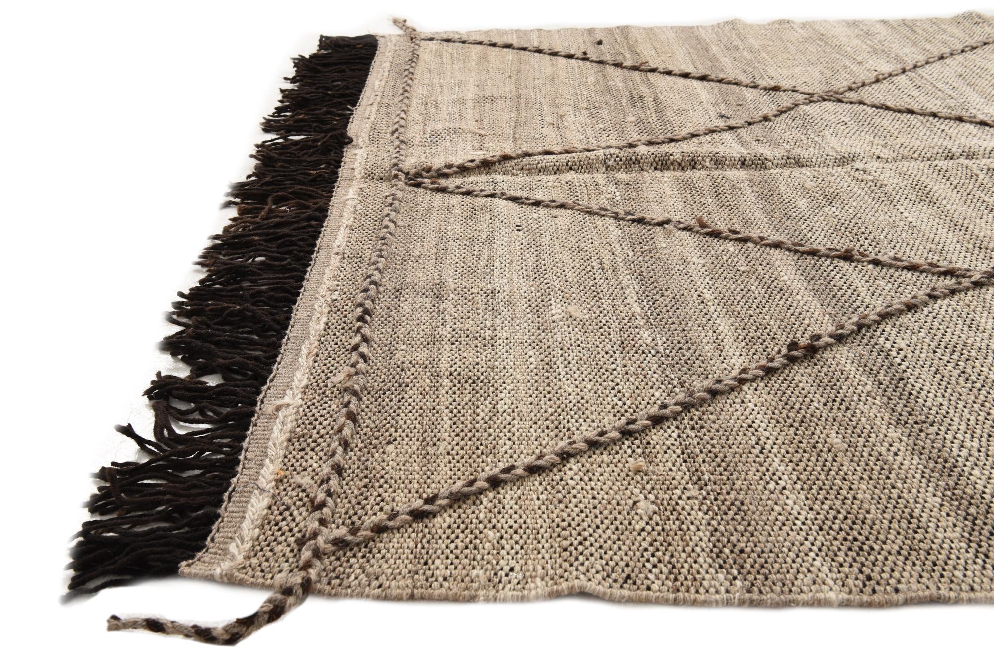 5' 3 x 8' Hand Knotted Moroccan Wool Rug