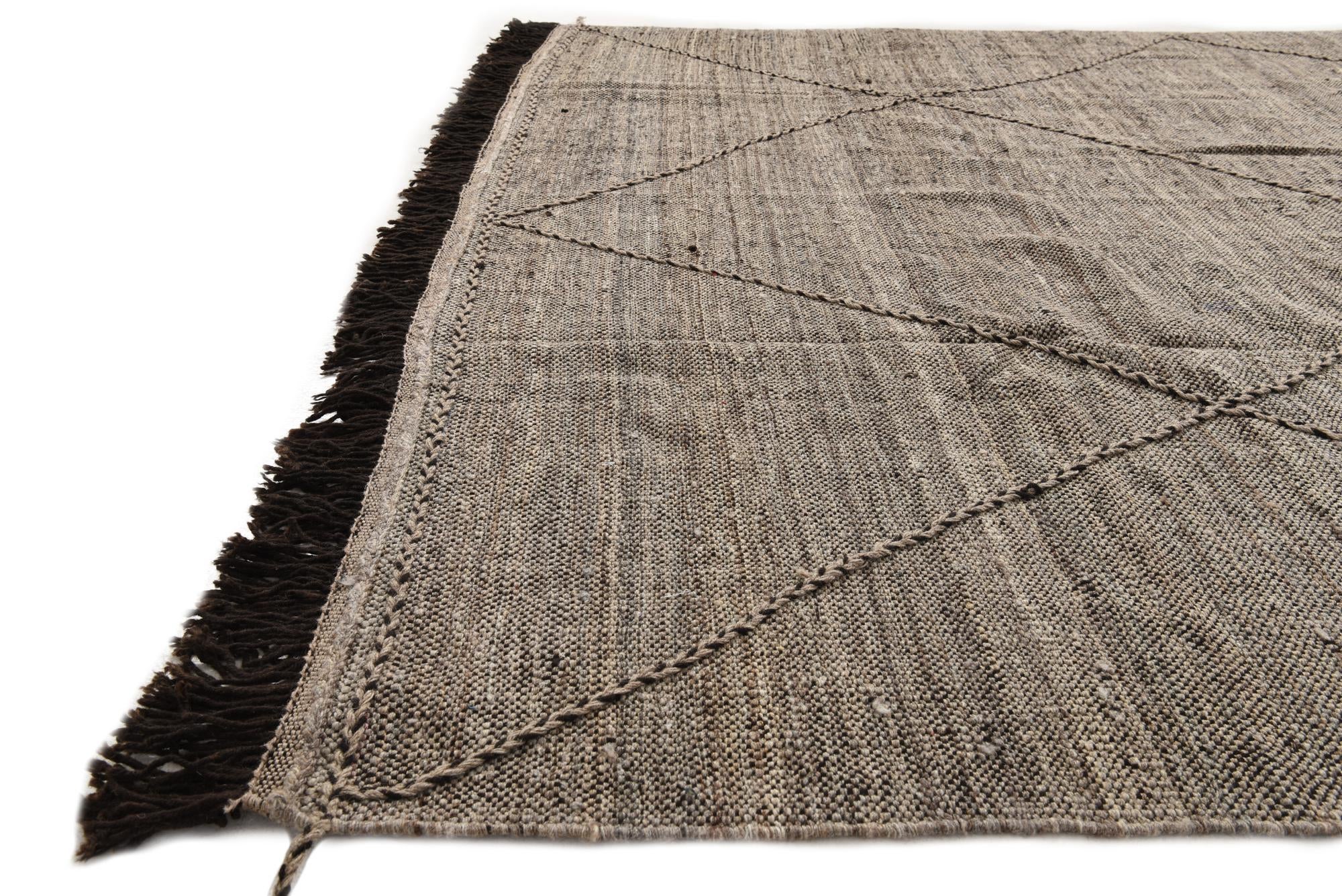 8' x 10' Hand Knotted Moroccan Wool Rug