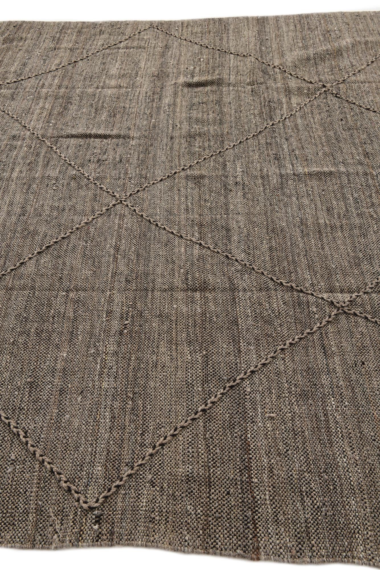 8' x 10' Hand Knotted Moroccan Wool Rug