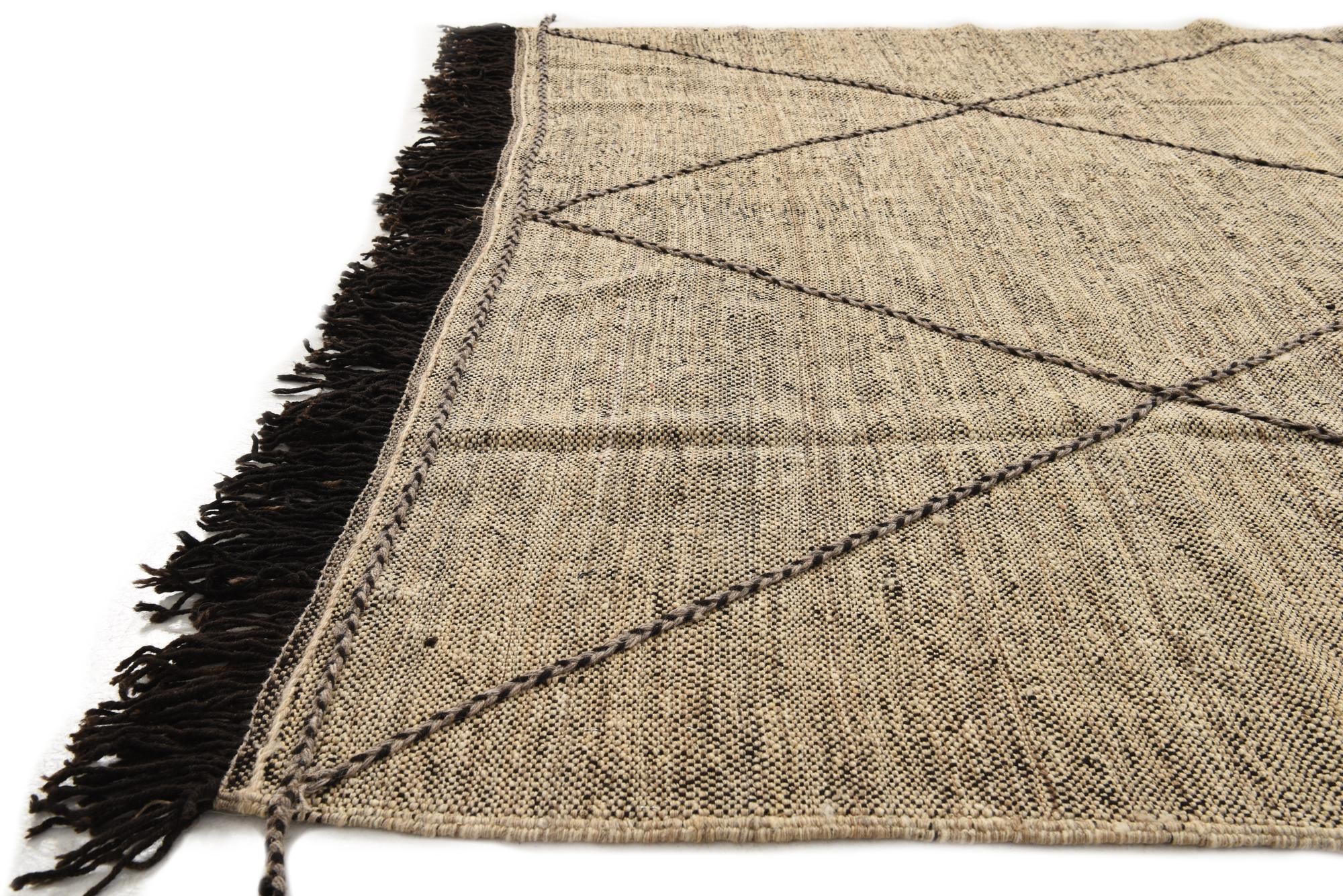 7' x 9' 7 Hand Knotted Moroccan Wool Rug