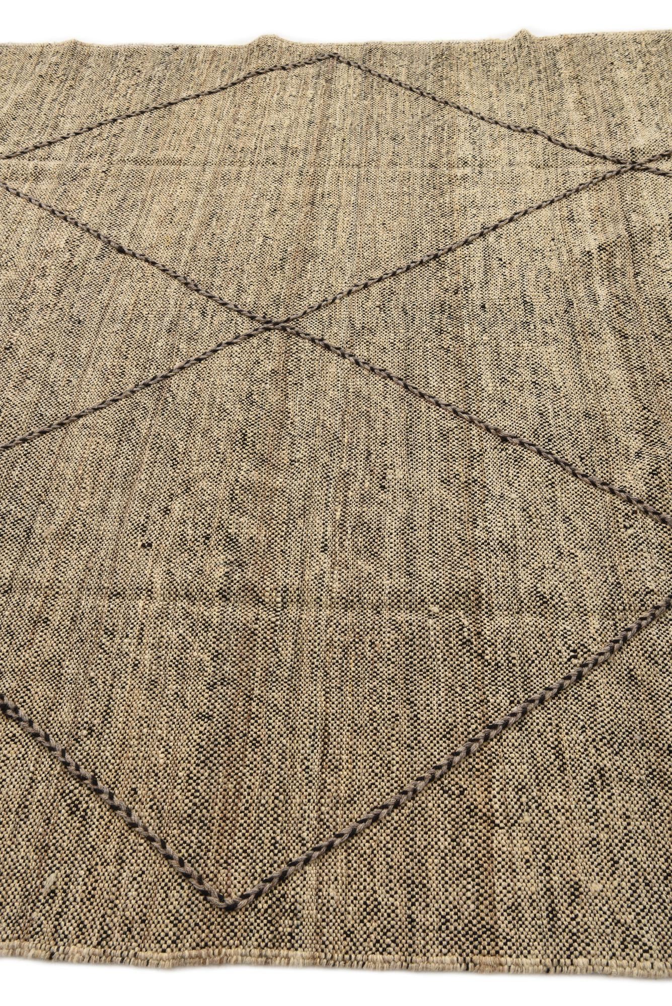 7' x 9' 7 Hand Knotted Moroccan Wool Rug