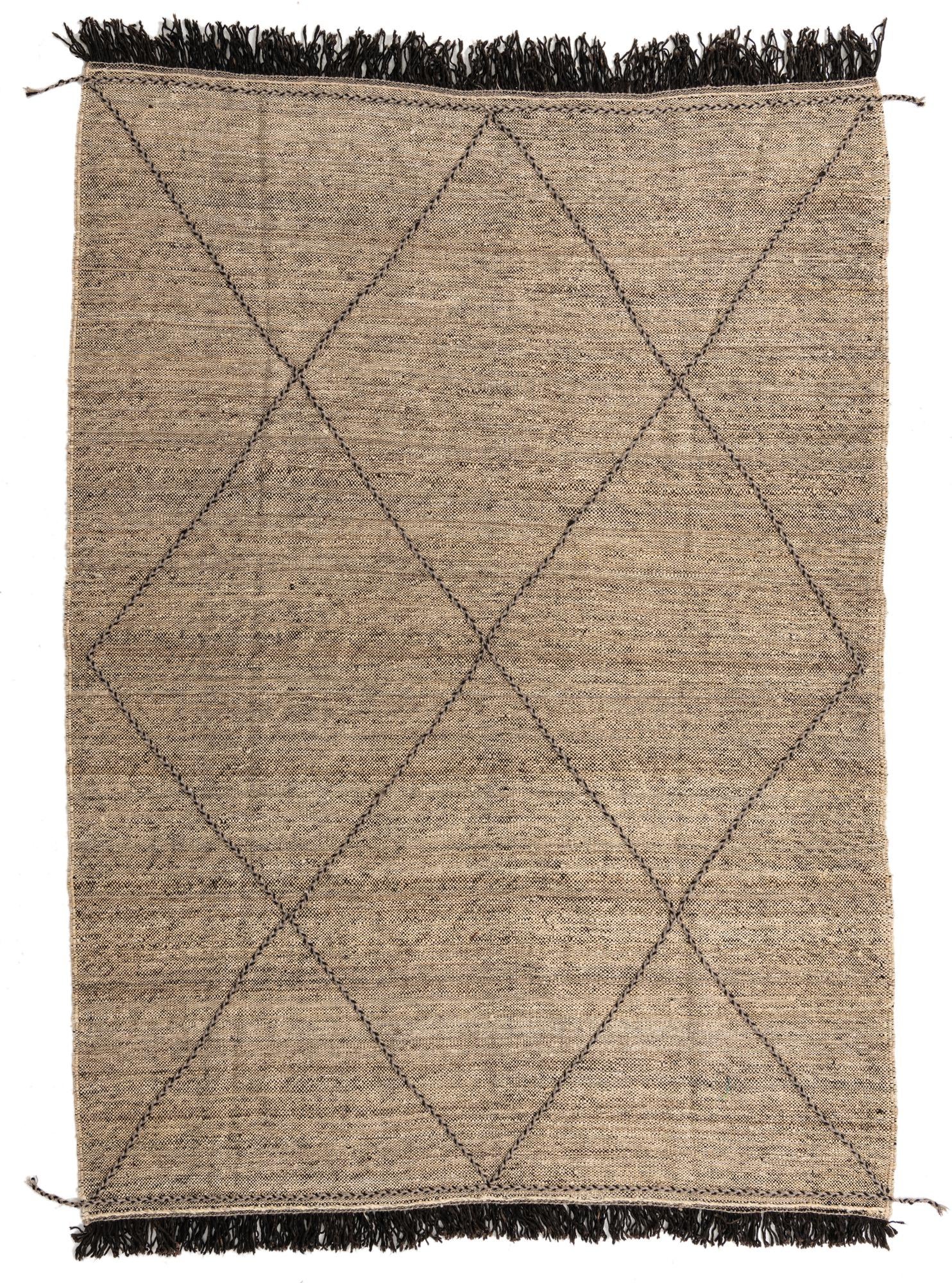7' x 9' 7 Hand Knotted Moroccan Wool Rug