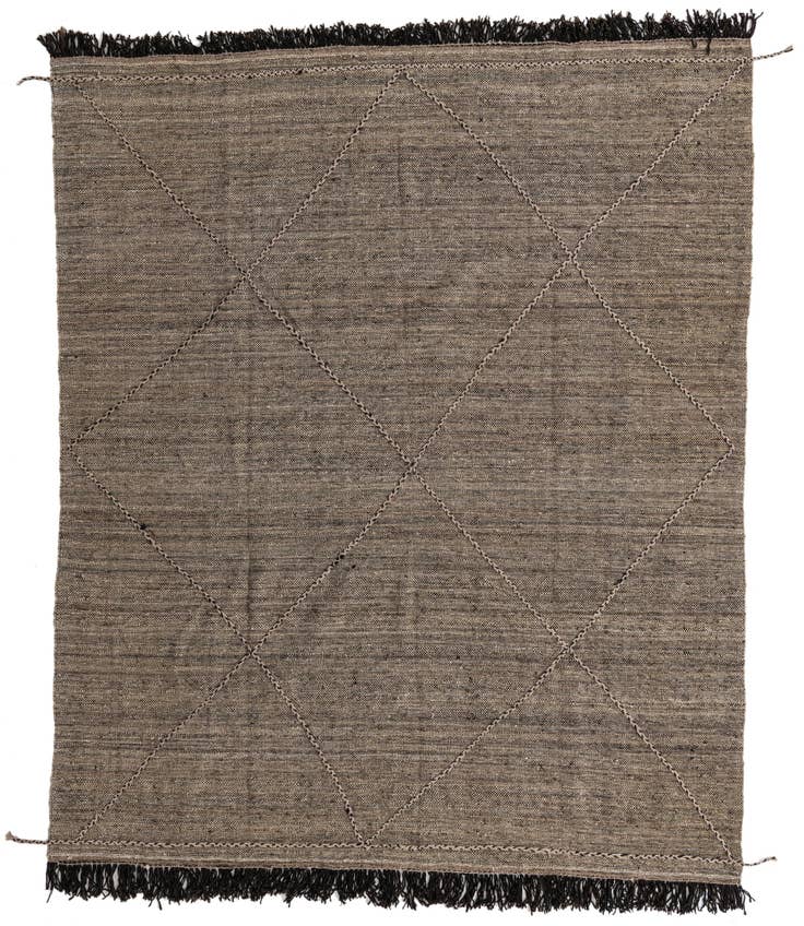 Detail image of 8' 2 x 10' Hand Knotted Moroccan Wool Rug