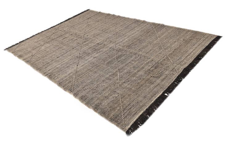 Detail image of 6' 7 x 9' 7 Hand Knotted Moroccan Wool Rug