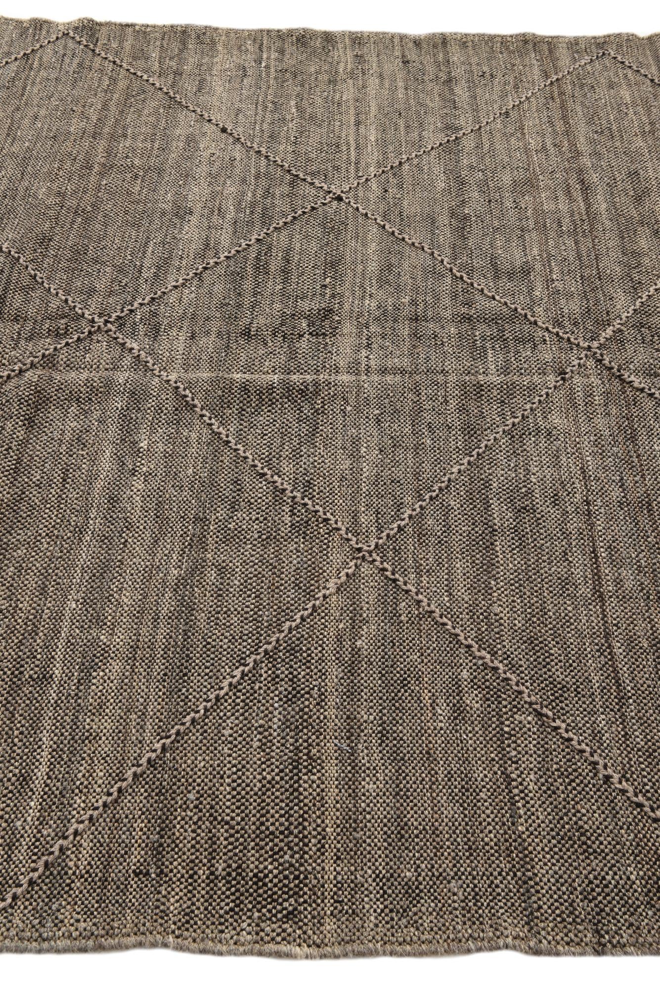 6' 7 x 9' 7 Hand Knotted Moroccan Wool Rug