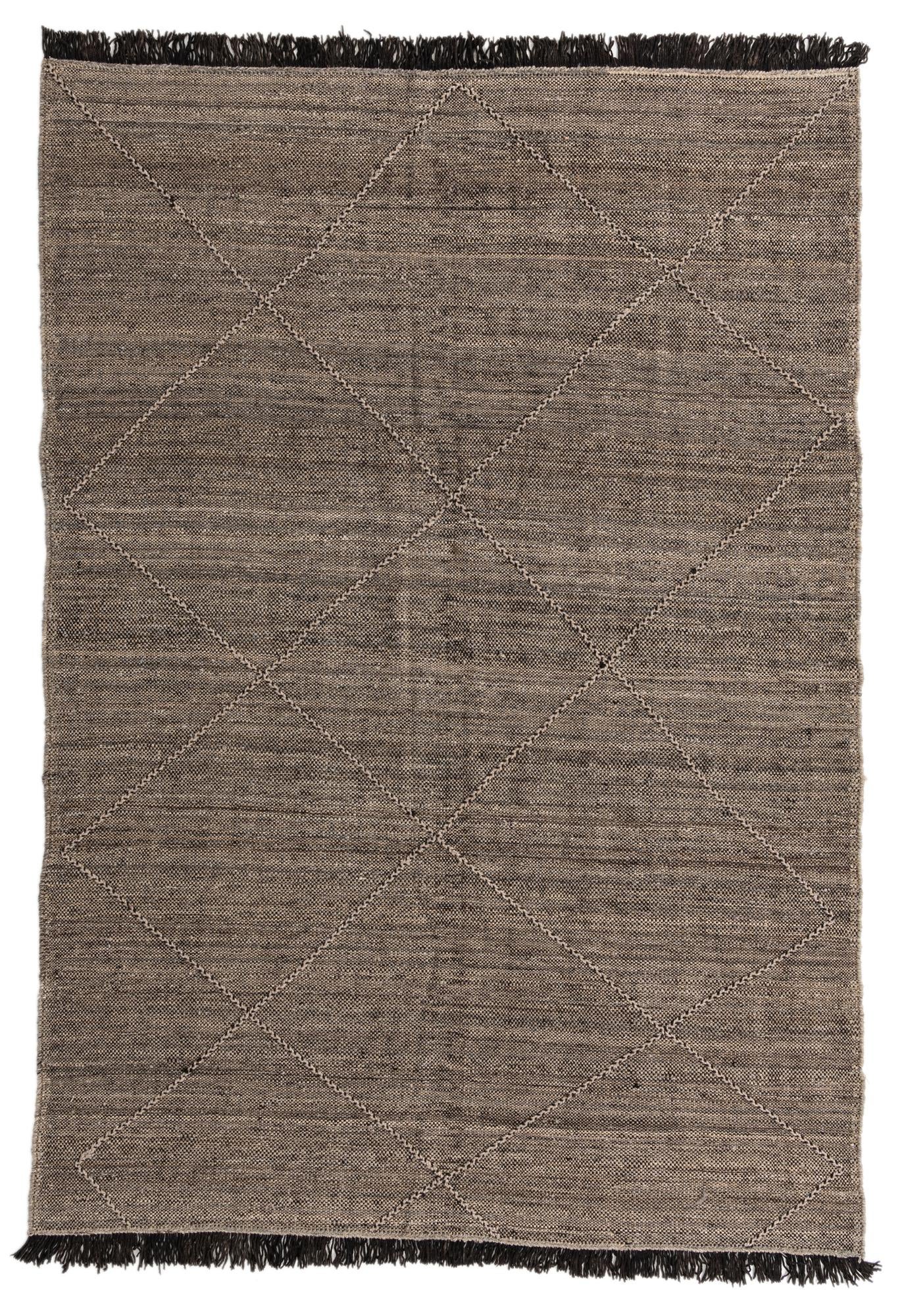 6' 7 x 9' 7 Hand Knotted Moroccan Wool Rug