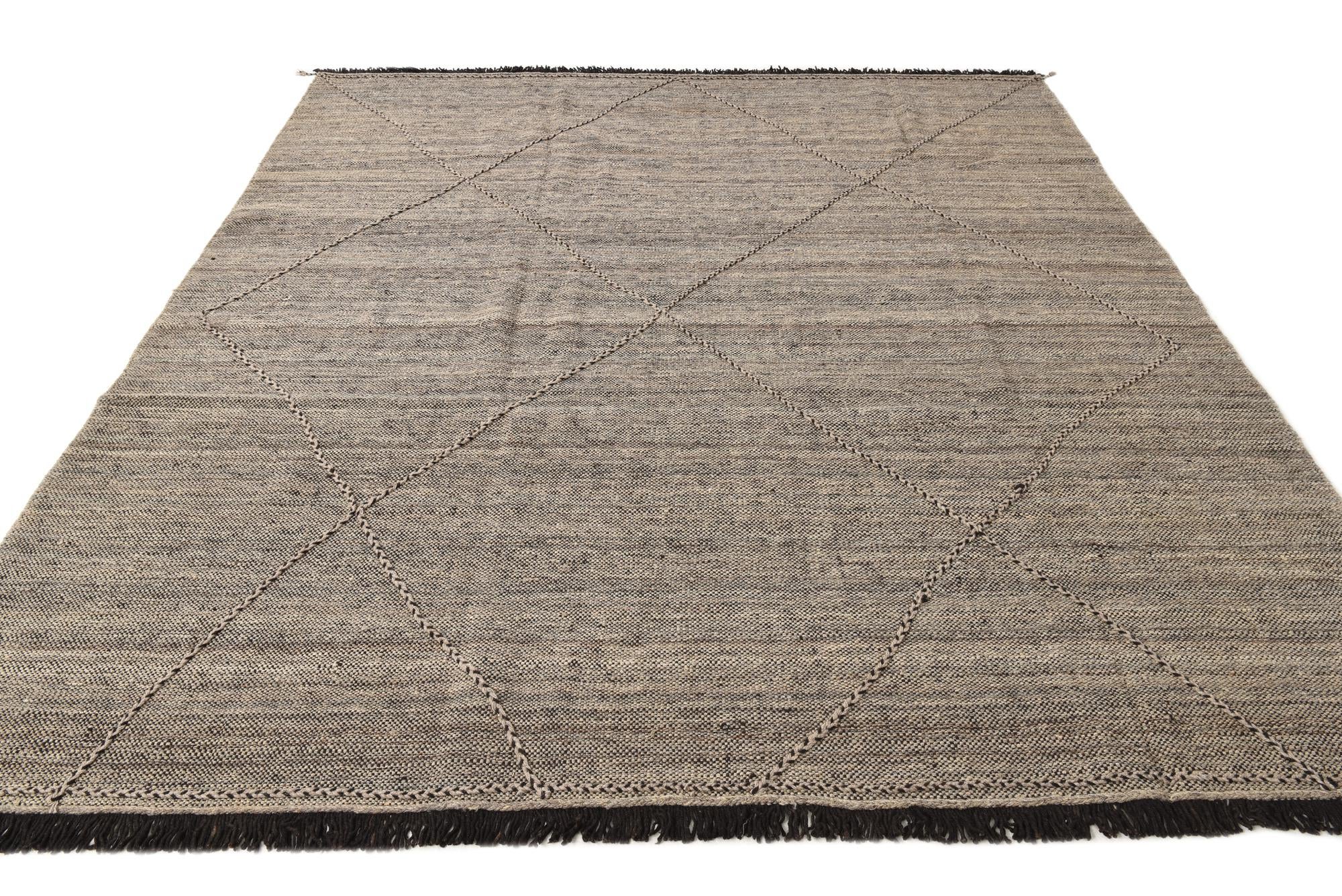 8' 5 x 9' 5 Hand Knotted Moroccan Wool Rug