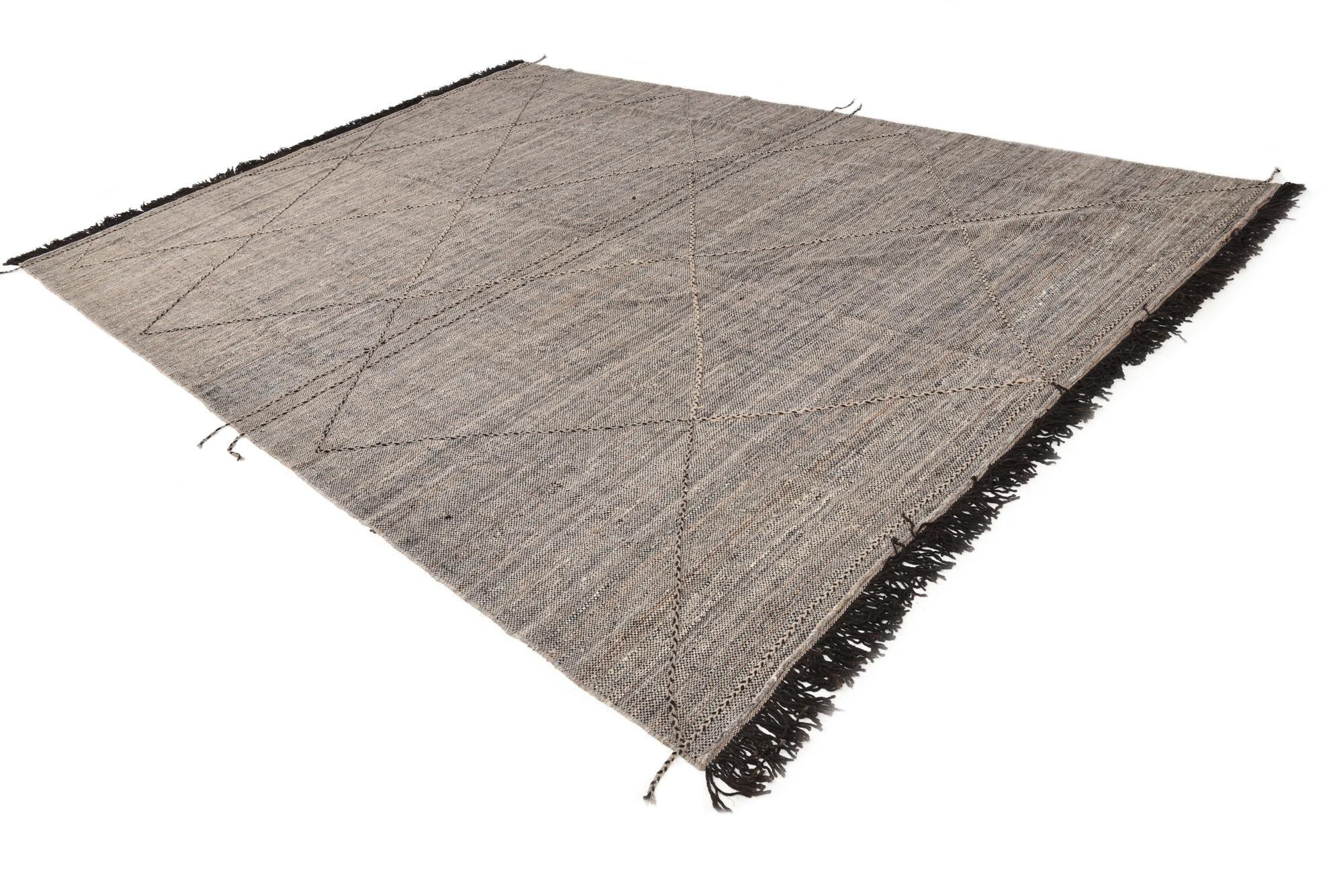 9' 7 x 13' 6 Hand Knotted Moroccan Wool Rug