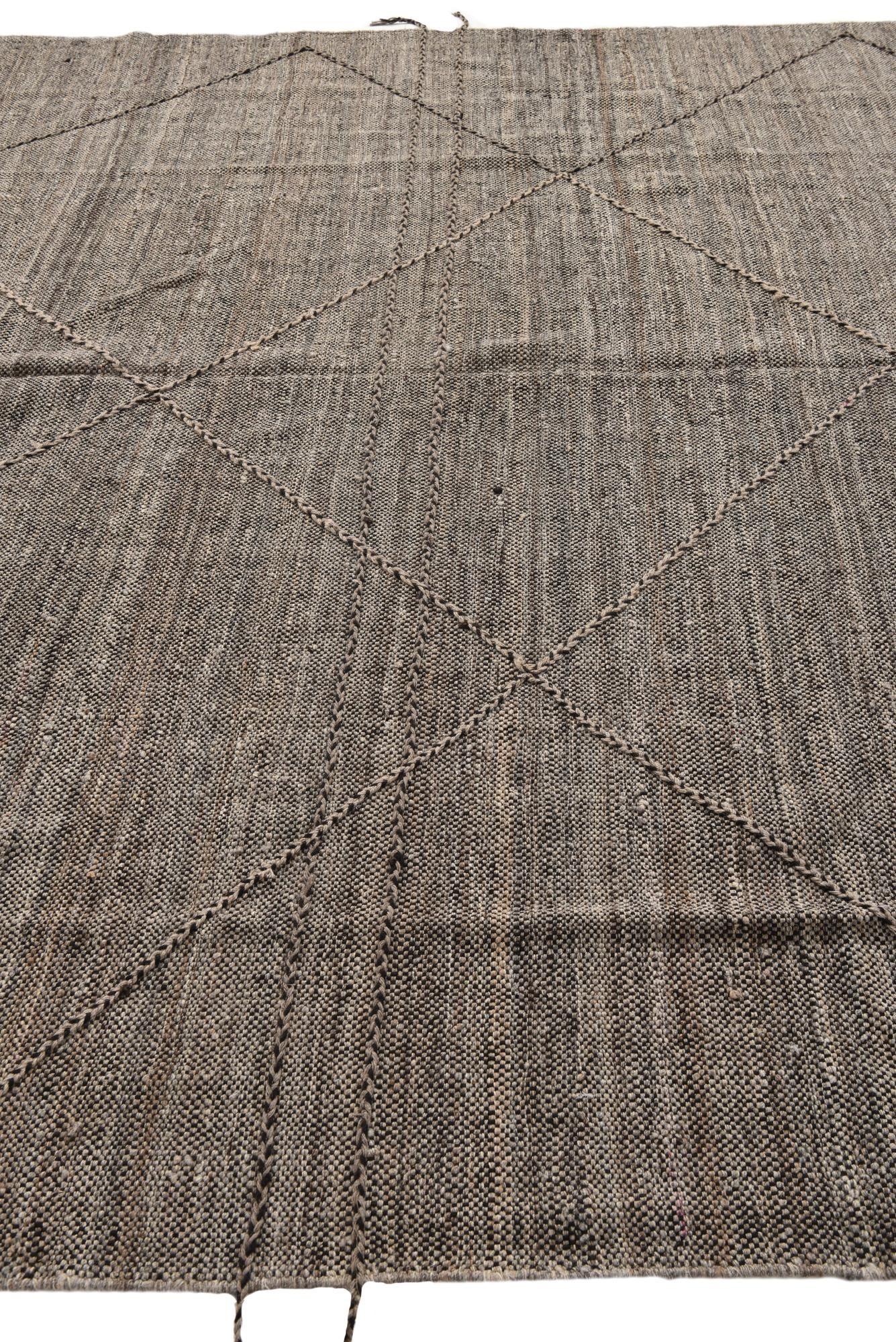 9' 7 x 13' 6 Hand Knotted Moroccan Wool Rug