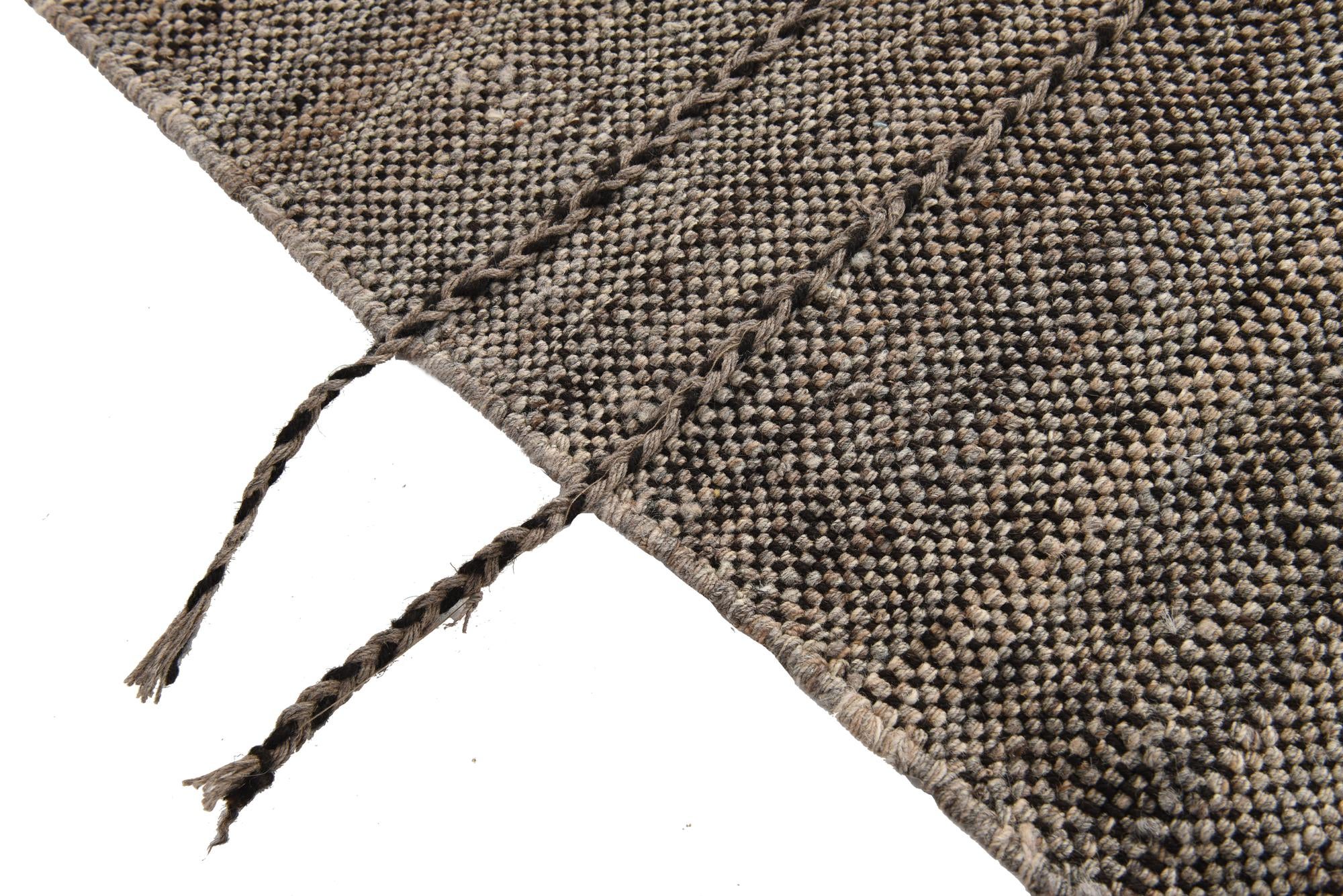 9' 7 x 13' 6 Hand Knotted Moroccan Wool Rug