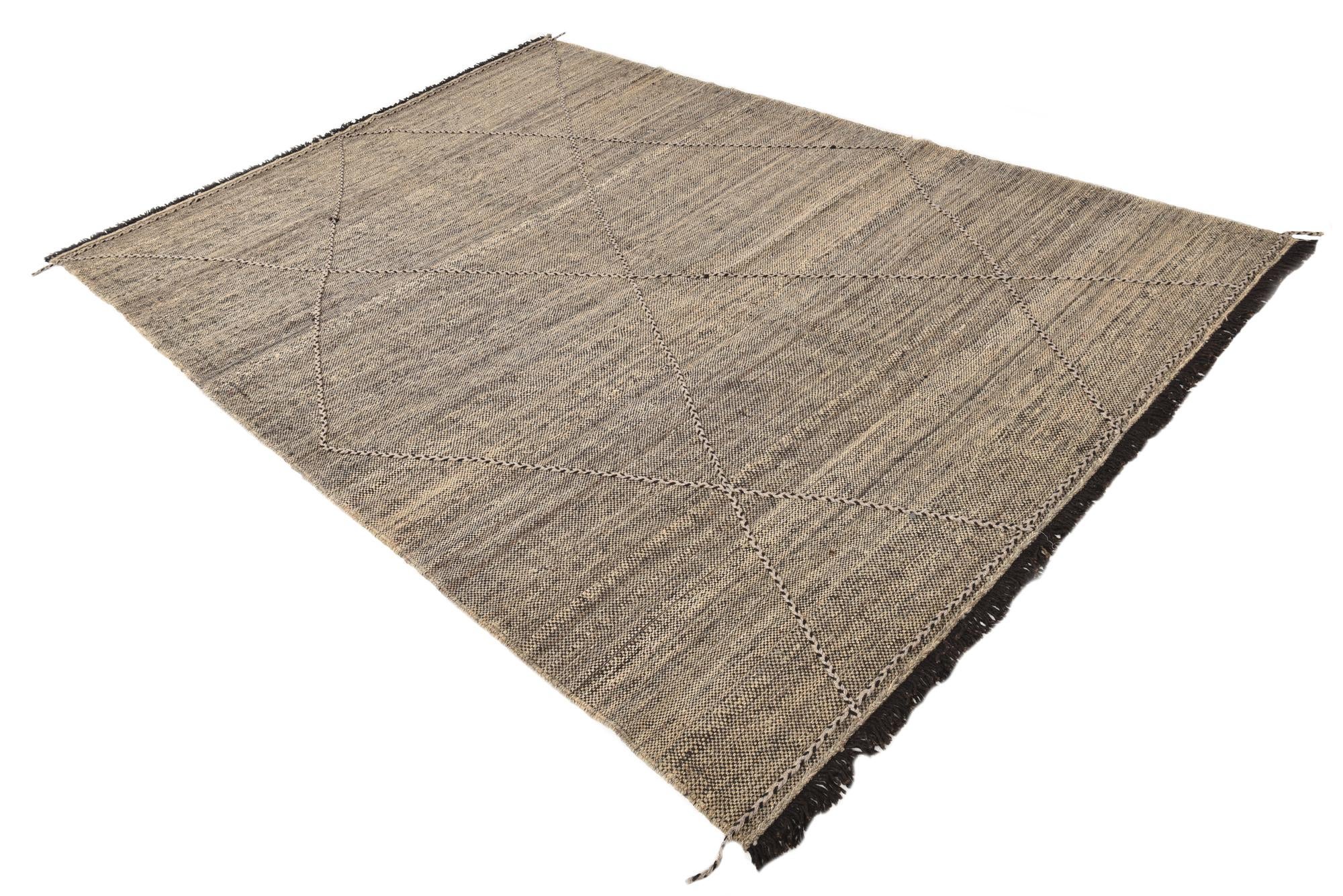7' x 9' 9 Hand Knotted Moroccan Wool Rug
