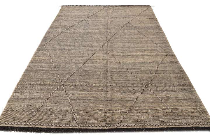 7' x 9' 9 Hand Knotted Moroccan Wool Rug