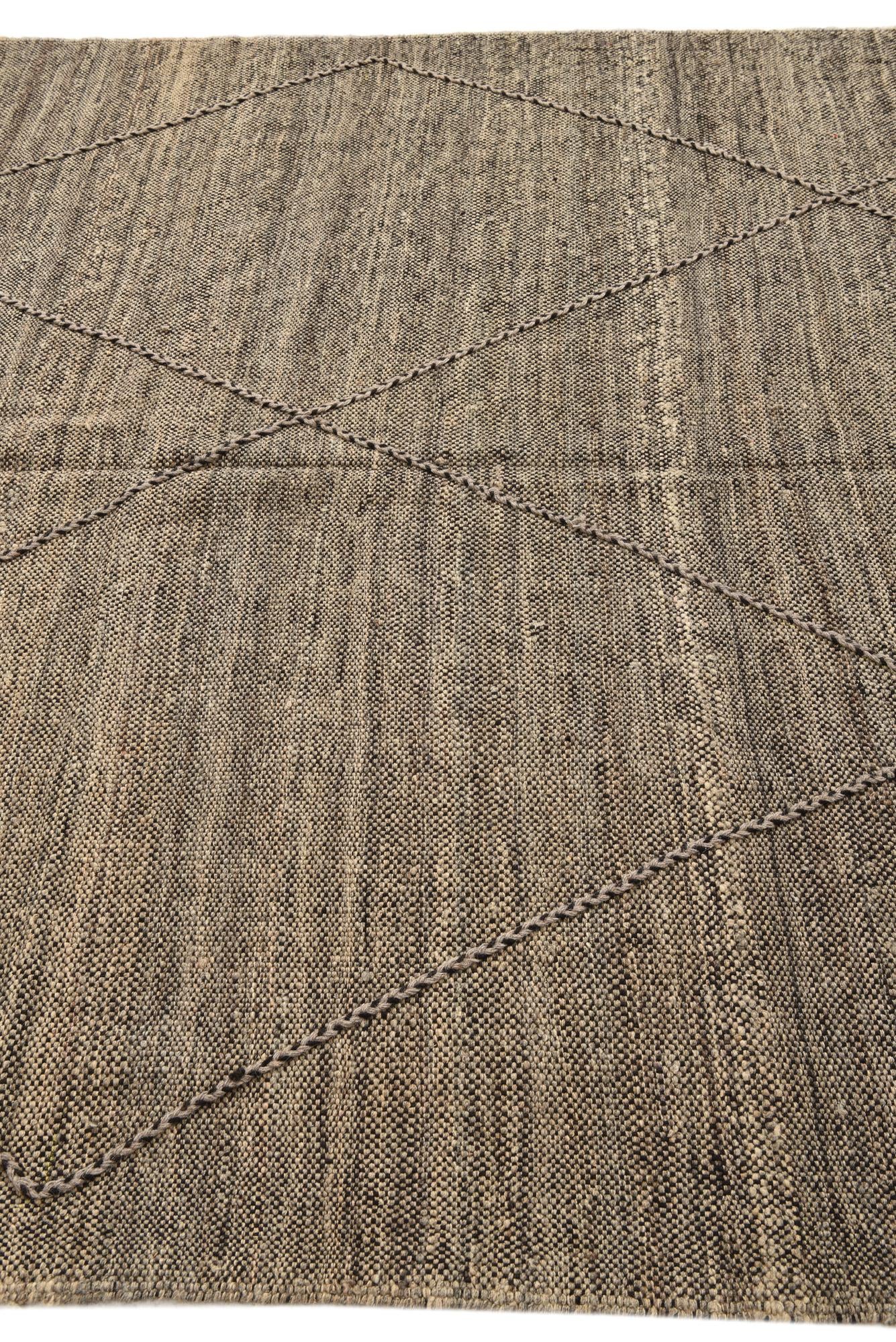 7' x 9' 9 Hand Knotted Moroccan Wool Rug
