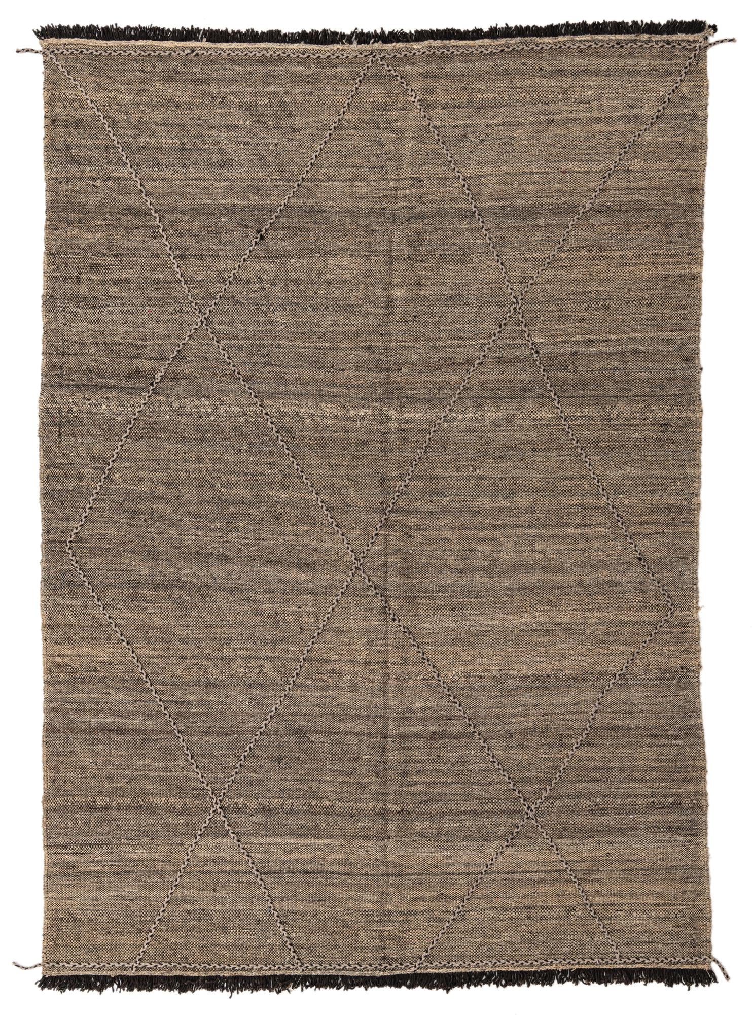 7' x 9' 9 Hand Knotted Moroccan Wool Rug