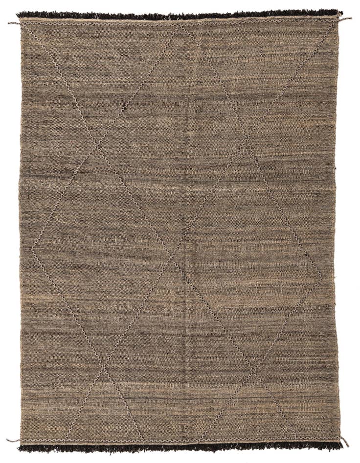 Detail image of 7' x 9' 9 Hand Knotted Moroccan Wool Rug