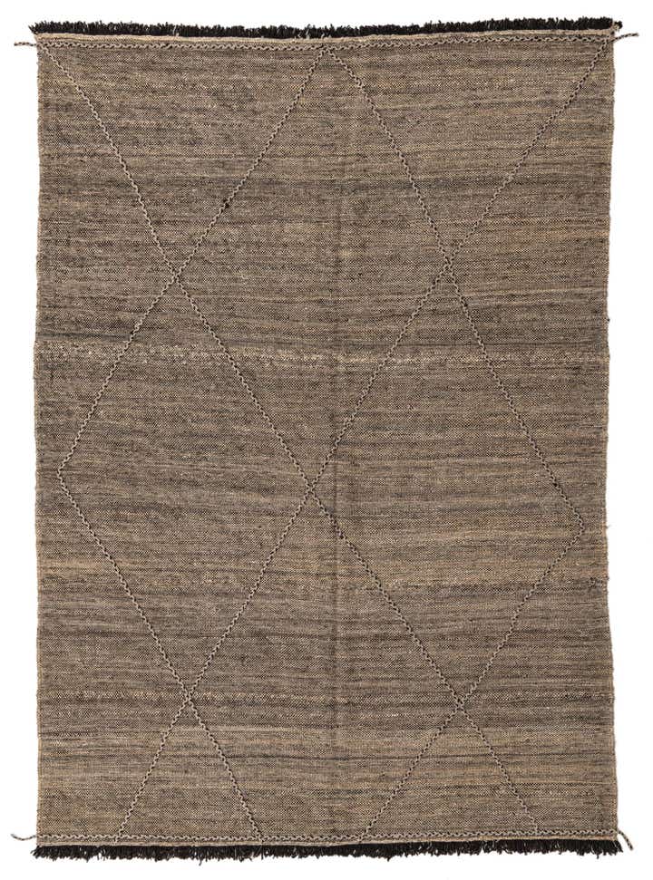 7' x 9' 9 Hand Knotted Moroccan Wool Rug