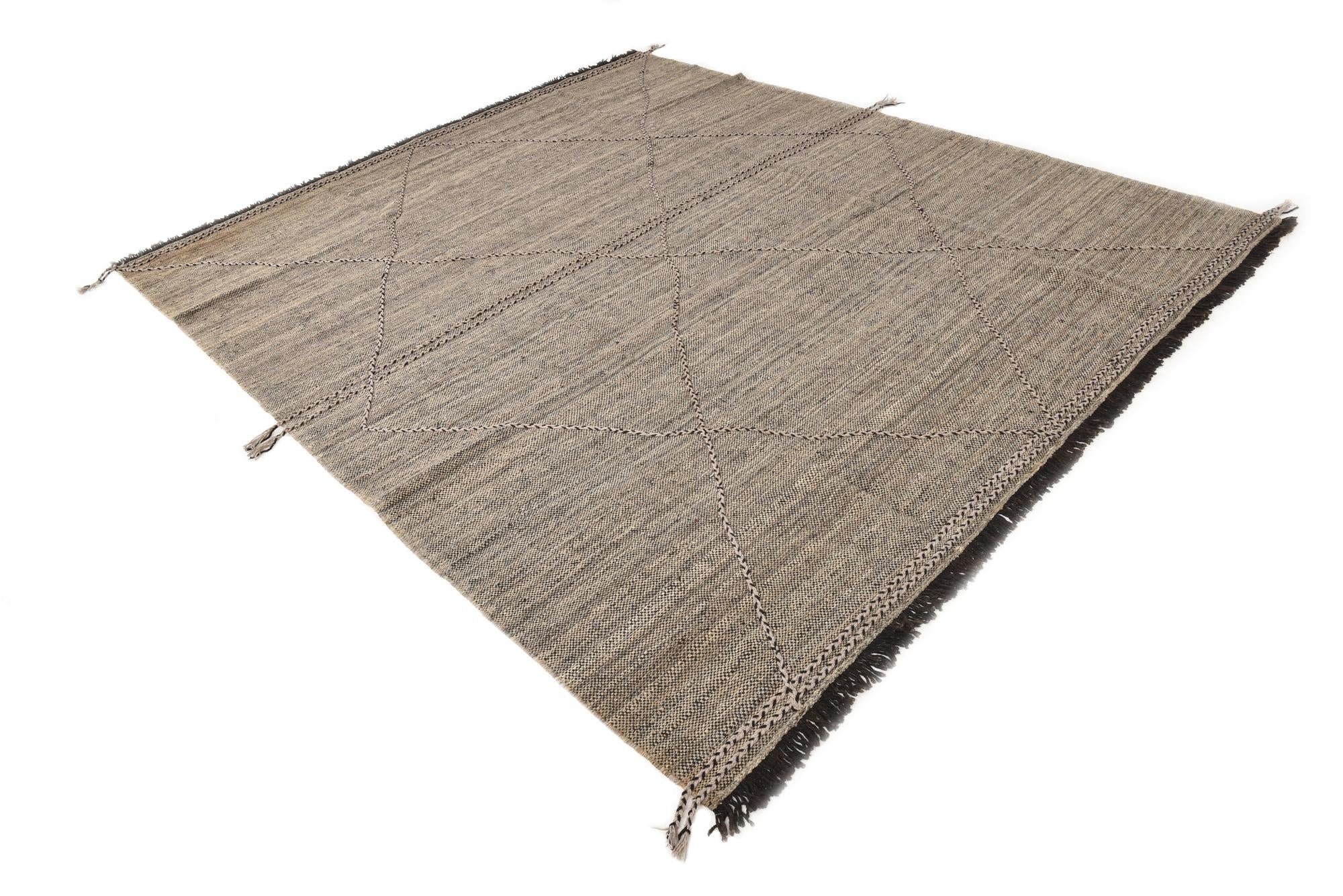 8' 3 x 9' 9 Hand Knotted Moroccan Wool Rug