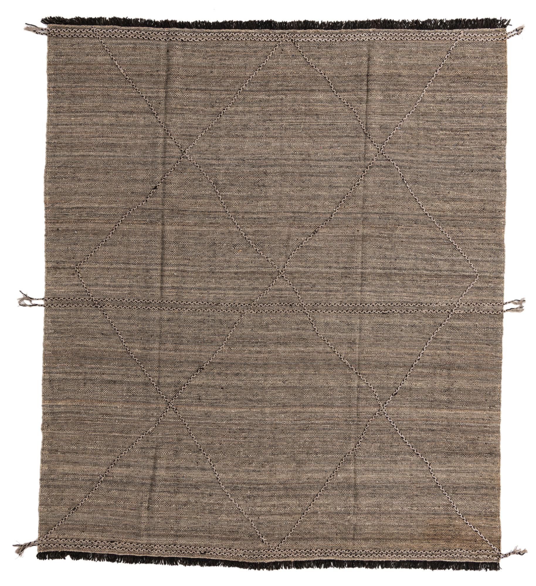 8' 3 x 9' 9 Hand Knotted Moroccan Wool Rug