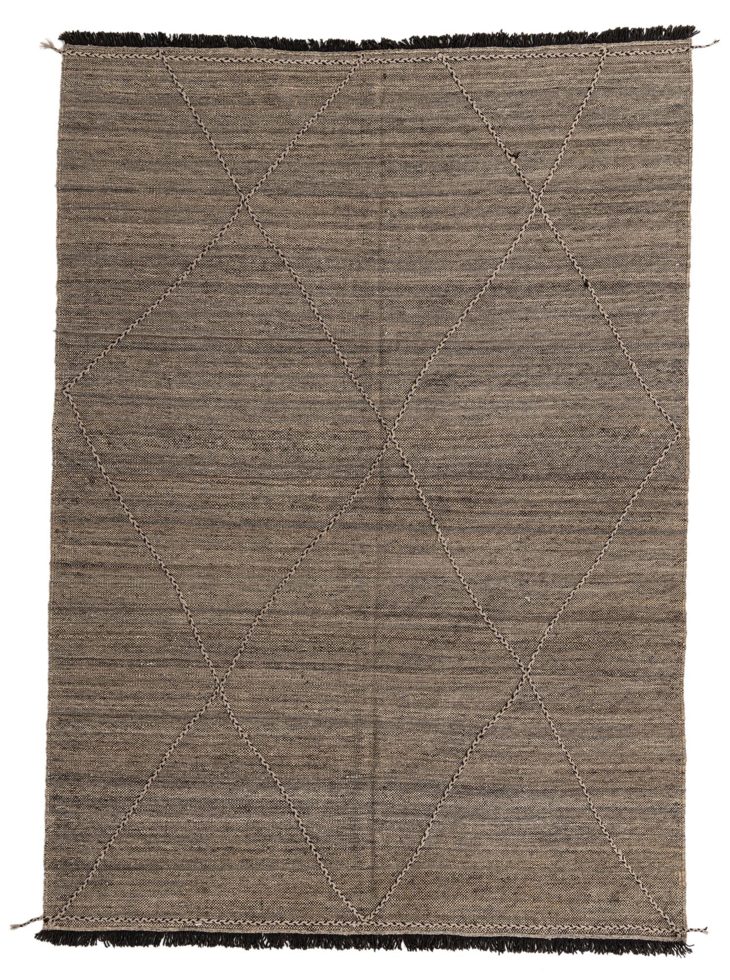 7' 1 x 9' 9 Hand Knotted Moroccan Wool Rug