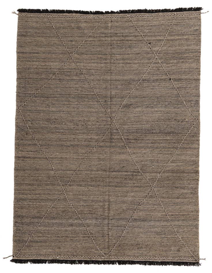 Detail image of 7' 1 x 9' 9 Hand Knotted Moroccan Wool Rug