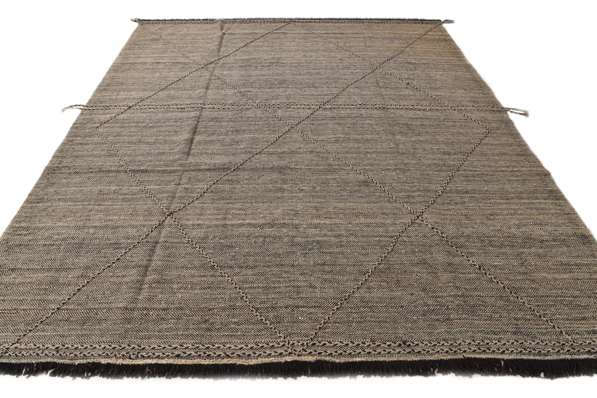8' 5 x 9' 8 Hand Knotted Moroccan Wool Rug