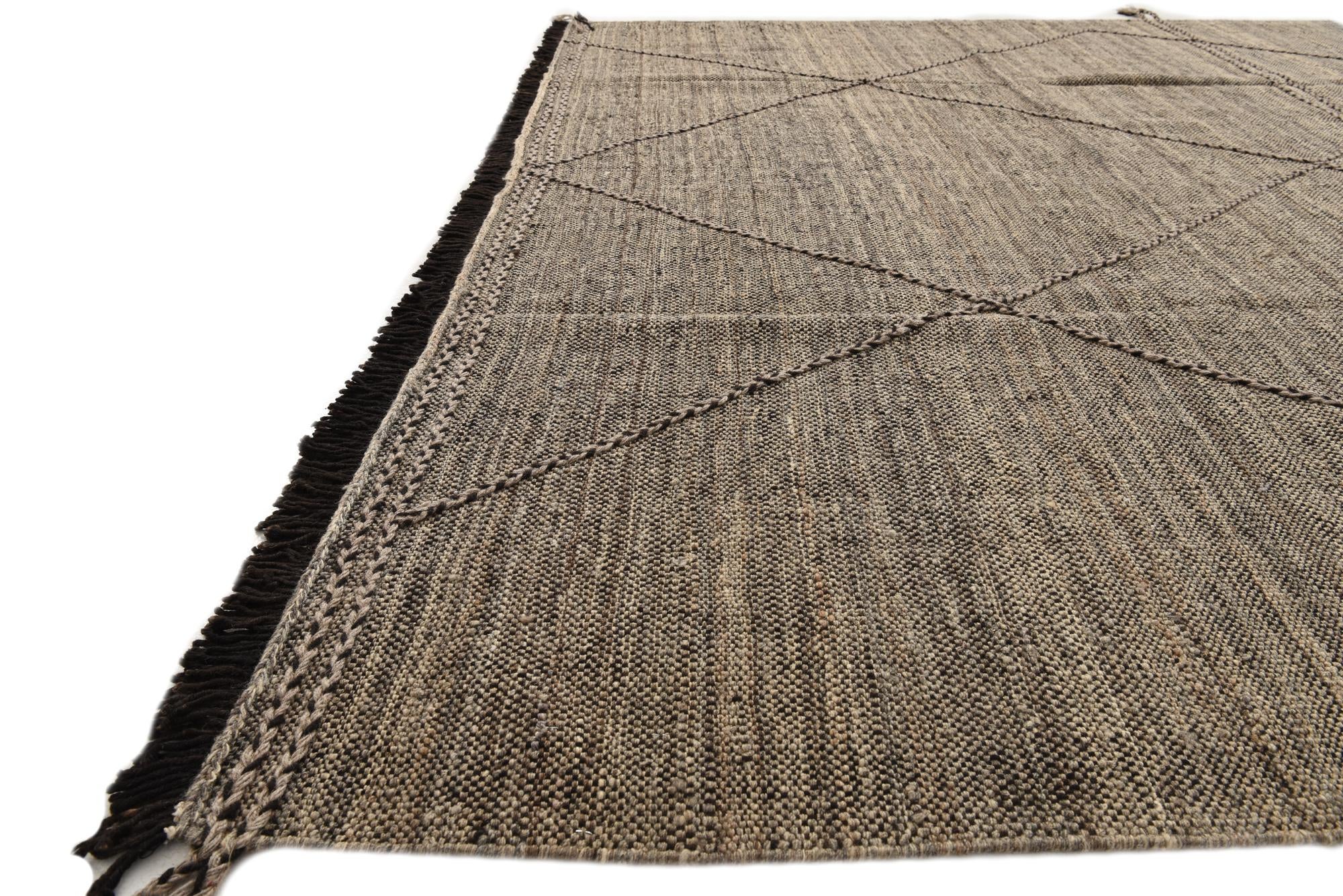 8' 5 x 9' 8 Hand Knotted Moroccan Wool Rug