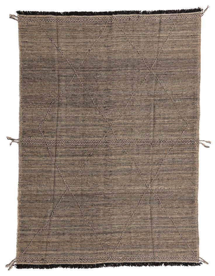 Detail image of 6' 9 x 9' 7 Hand Knotted Moroccan Wool Rug