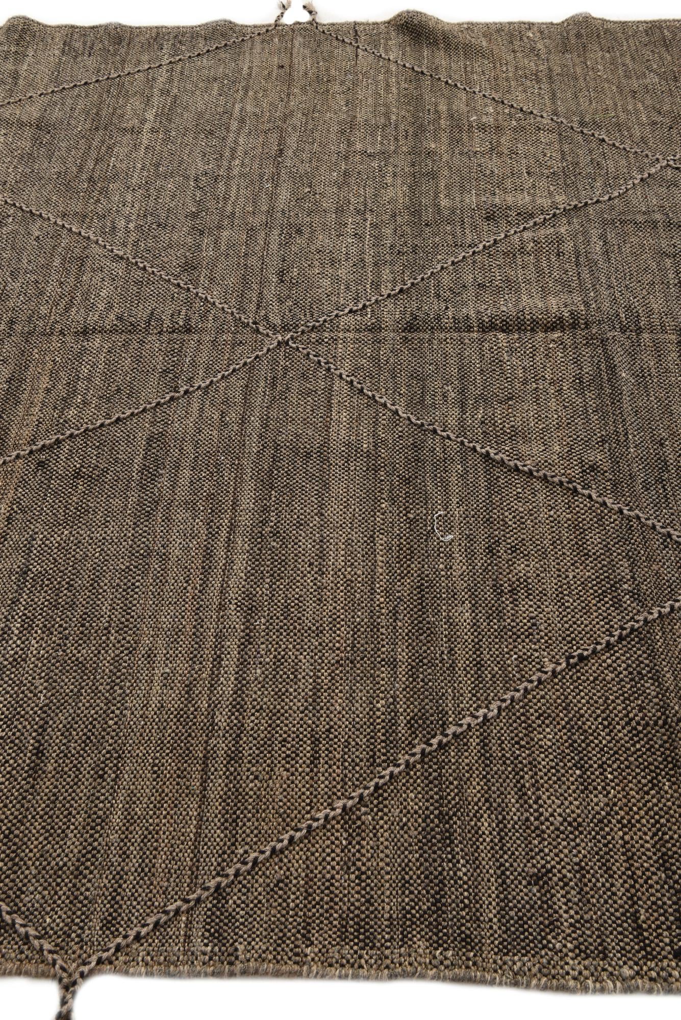 6' 9 x 9' 3 Hand Knotted Moroccan Wool Rug