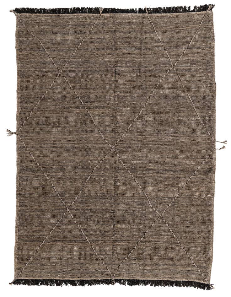 Detail image of 6' 9 x 9' 3 Hand Knotted Moroccan Wool Rug