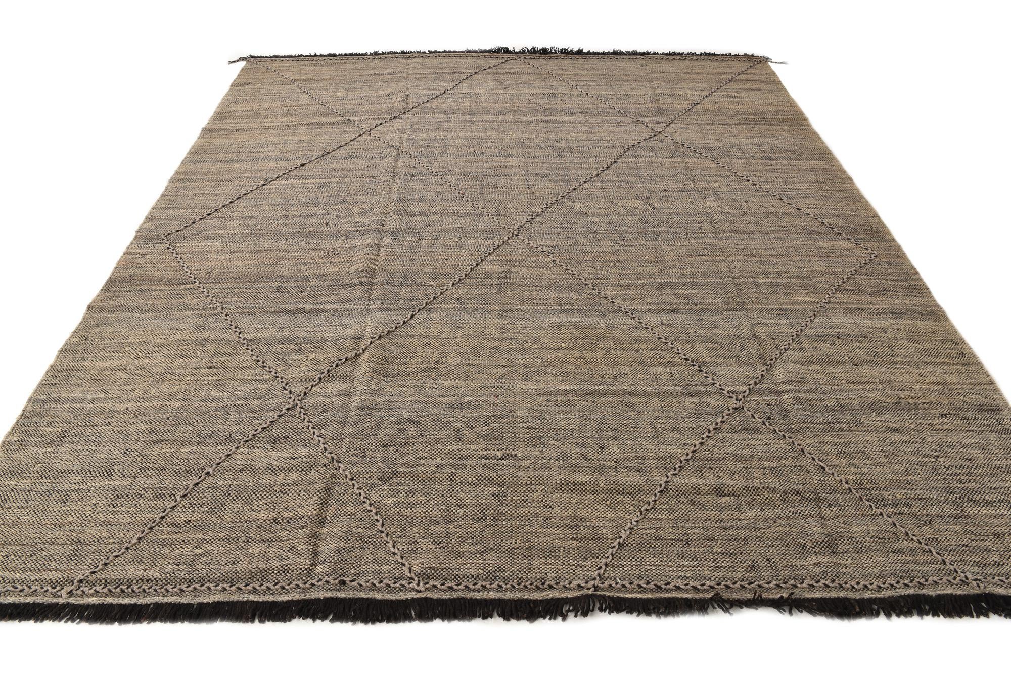 8' 6 x 9' 6 Hand Knotted Moroccan Wool Rug