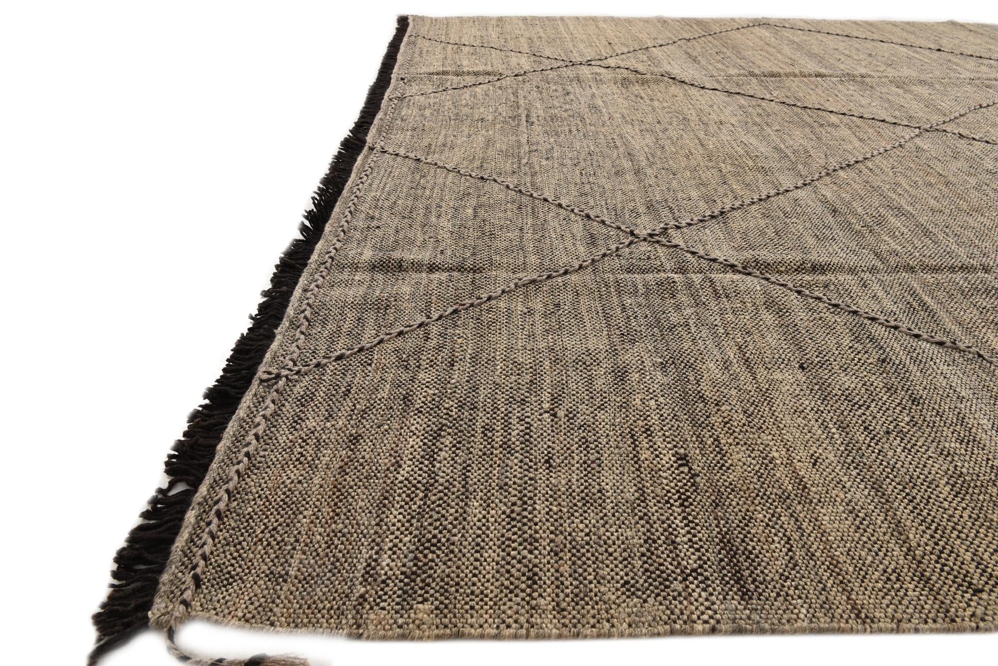 8' 6 x 9' 6 Hand Knotted Moroccan Wool Rug
