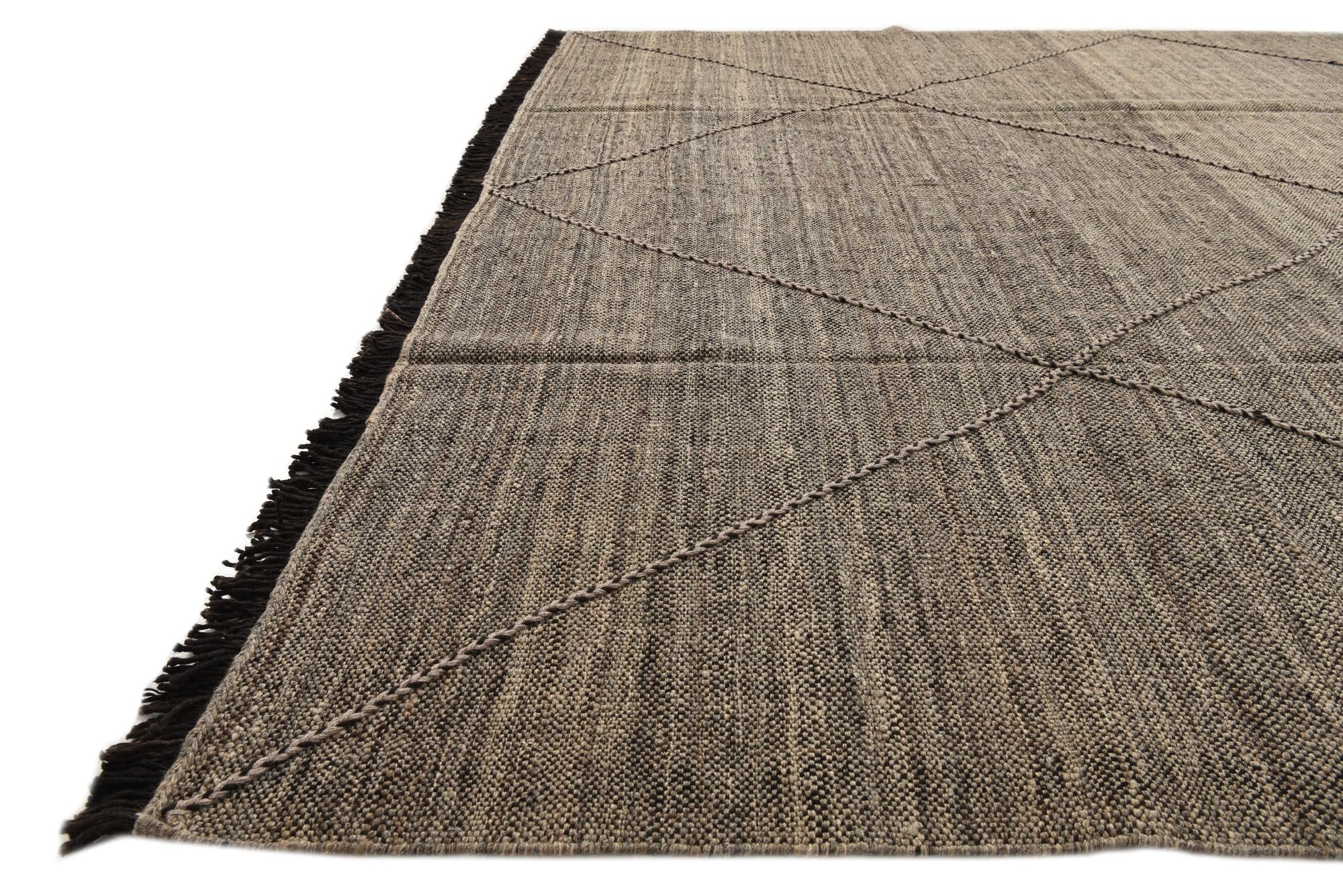8' 6 x 9' 9 Hand Knotted Moroccan Wool Rug