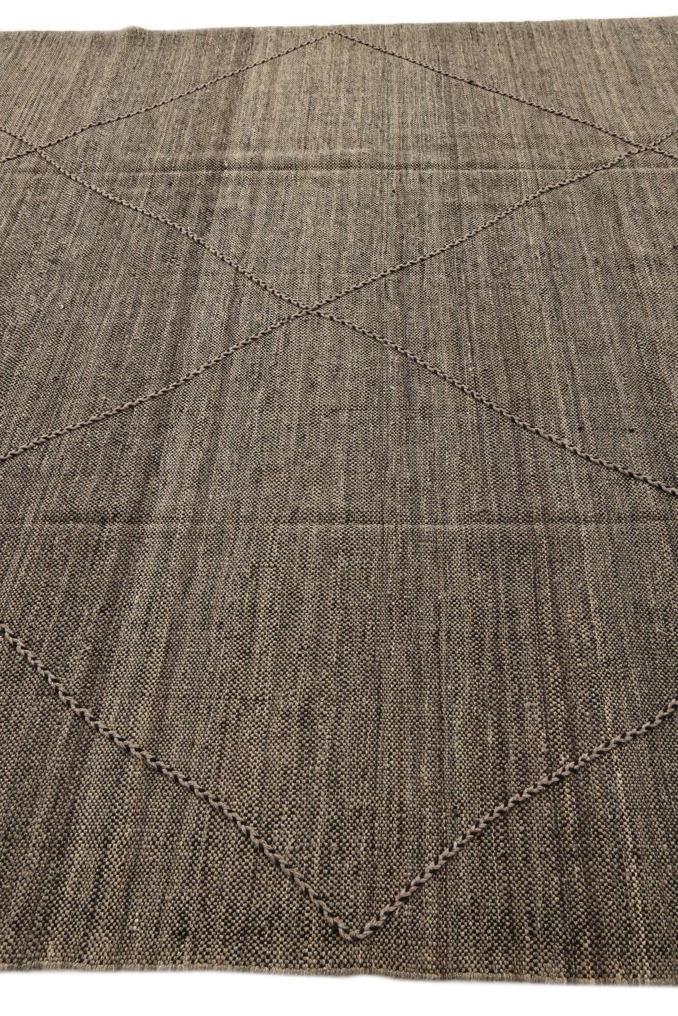 8' 6 x 9' 9 Hand Knotted Moroccan Wool Rug