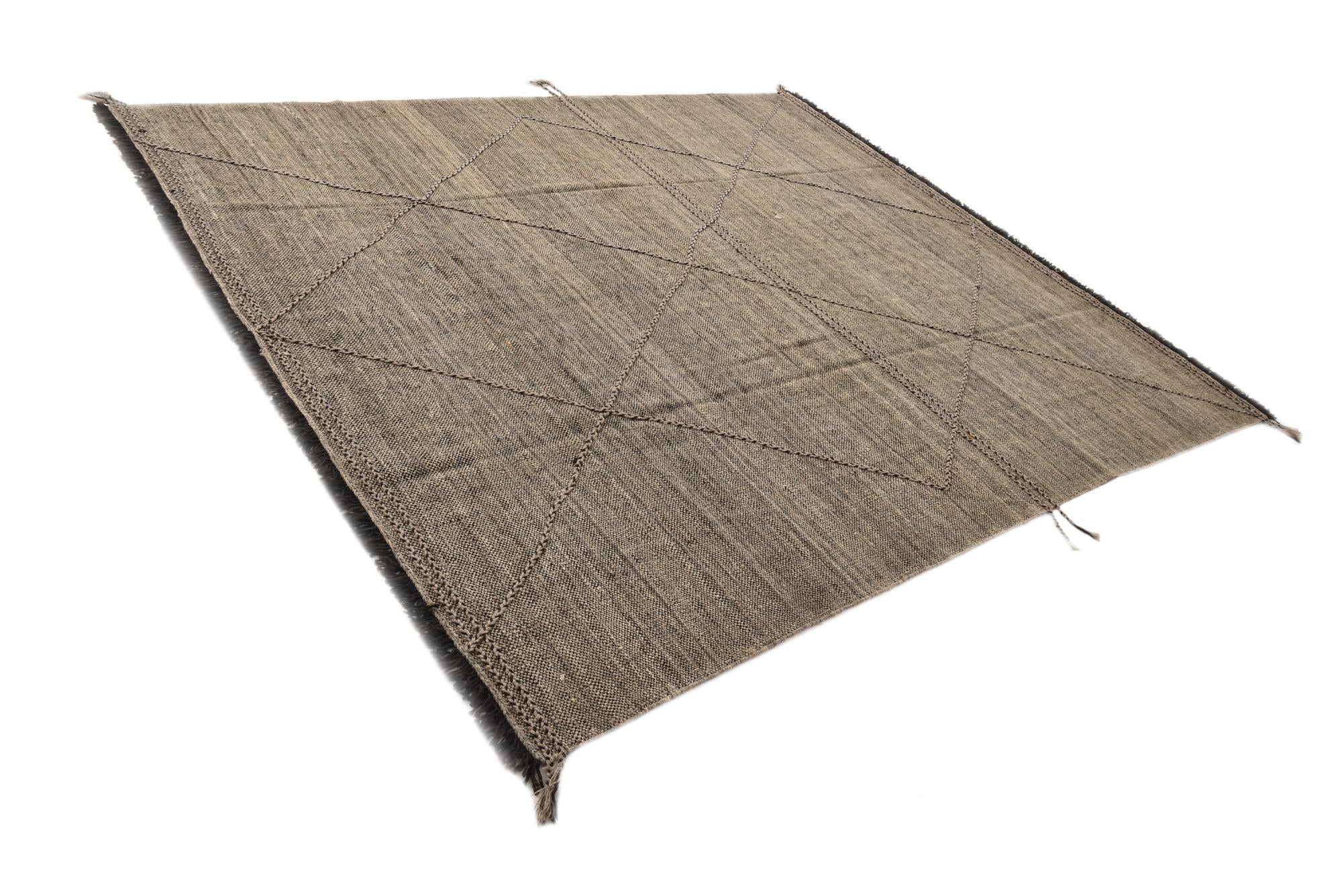 8' 4 x 9' 8 Hand Knotted Moroccan Wool Rug