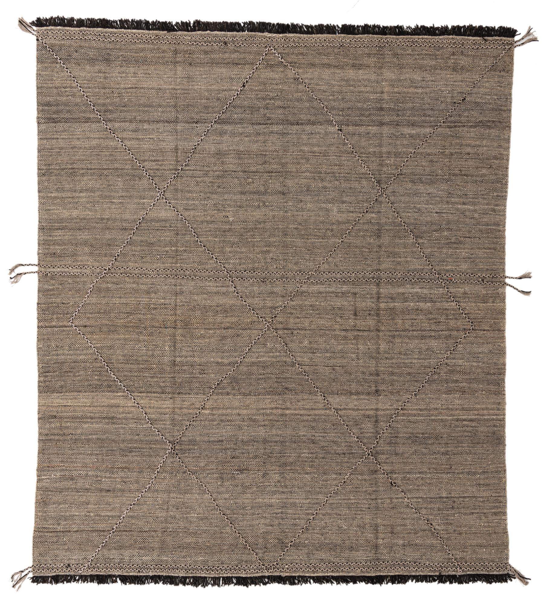 8' 4 x 9' 8 Hand Knotted Moroccan Wool Rug