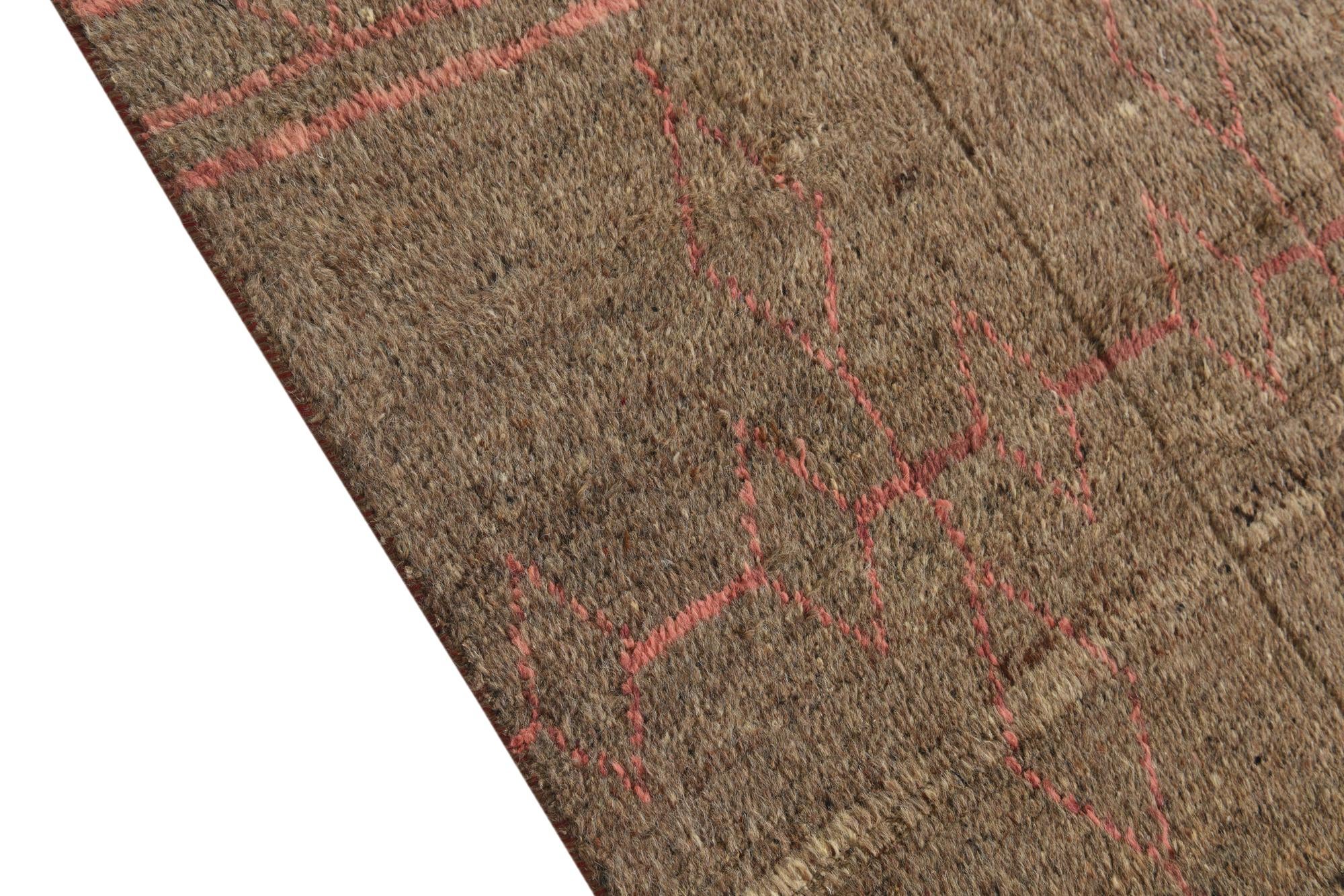 9' 2 x 12' 7 Hand Knotted Moroccan Wool Rug