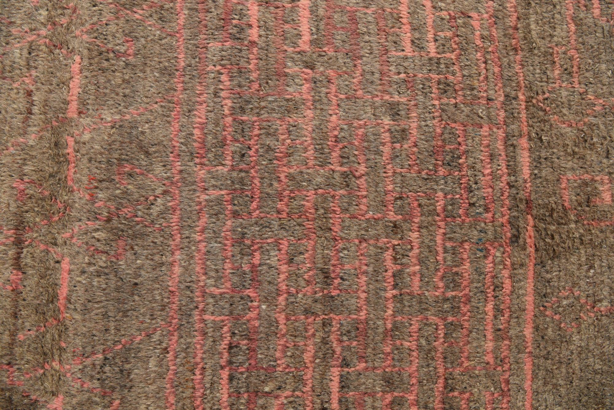 9' 2 x 12' 7 Hand Knotted Moroccan Wool Rug