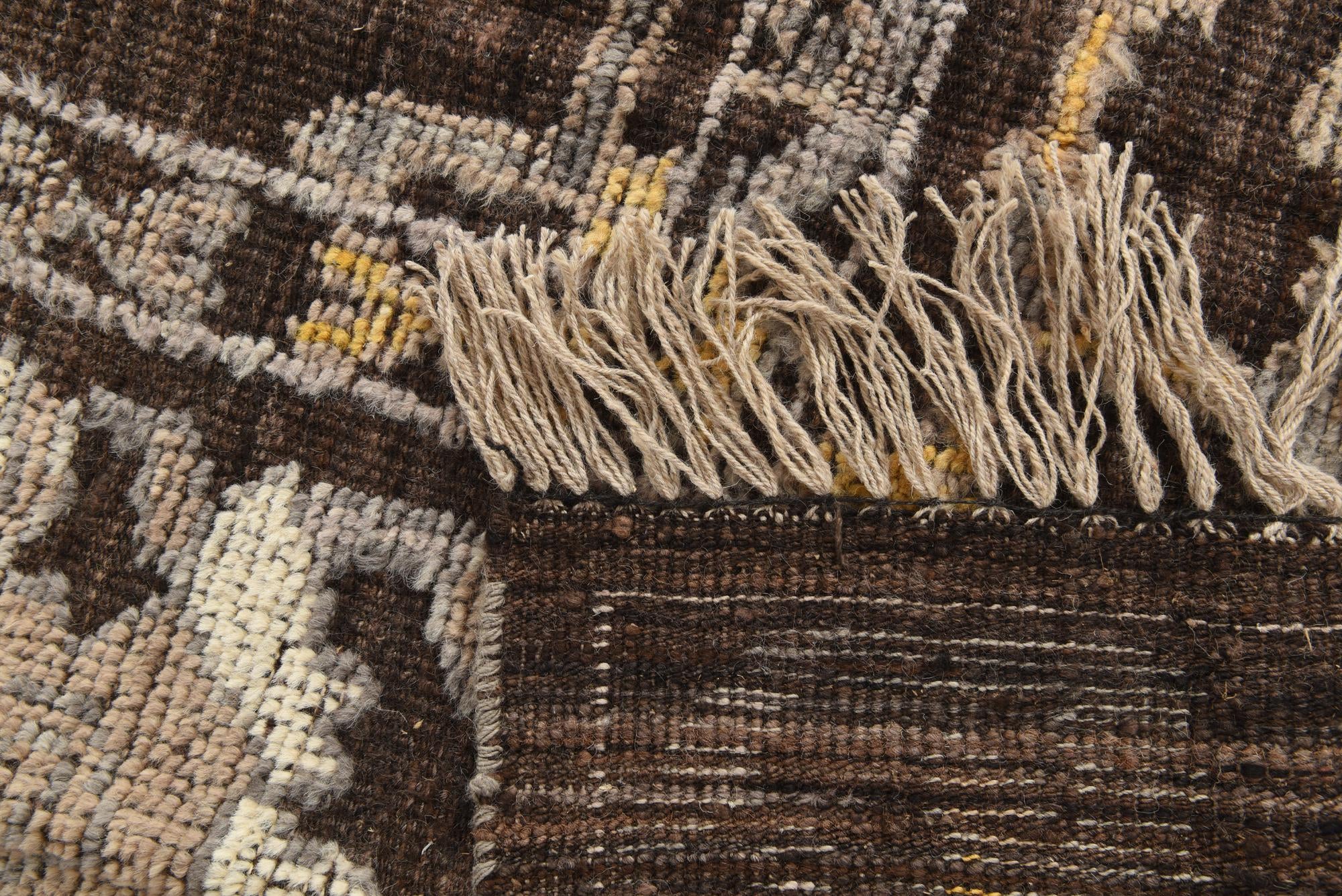 8' x 10' 3 Hand Knotted Moroccan Wool Rug