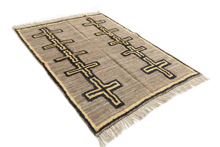 Detail image of 5' 1 x 6' 10 Hand Knotted Moroccan Wool Rug