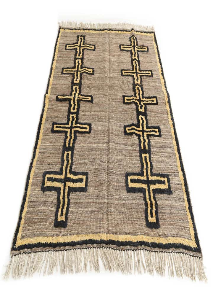 5' 1 x 6' 10 Hand Knotted Moroccan Wool Rug