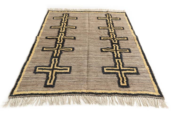 Detail image of 5' 1 x 6' 10 Hand Knotted Moroccan Wool Rug