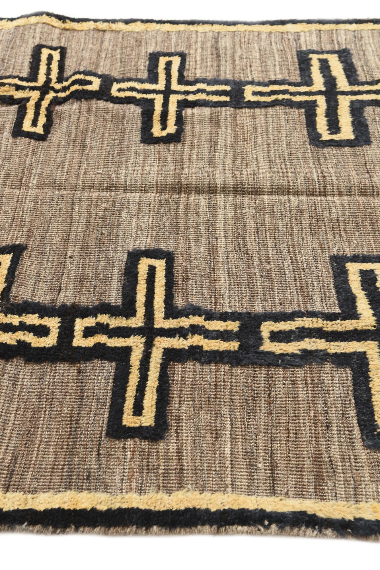 5' 1 x 6' 10 Hand Knotted Moroccan Wool Rug