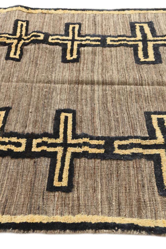 5' 1 x 6' 10 Hand Knotted Moroccan Wool Rug